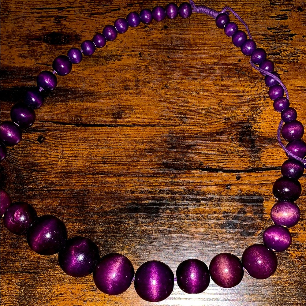 Purple Beaded Necklace